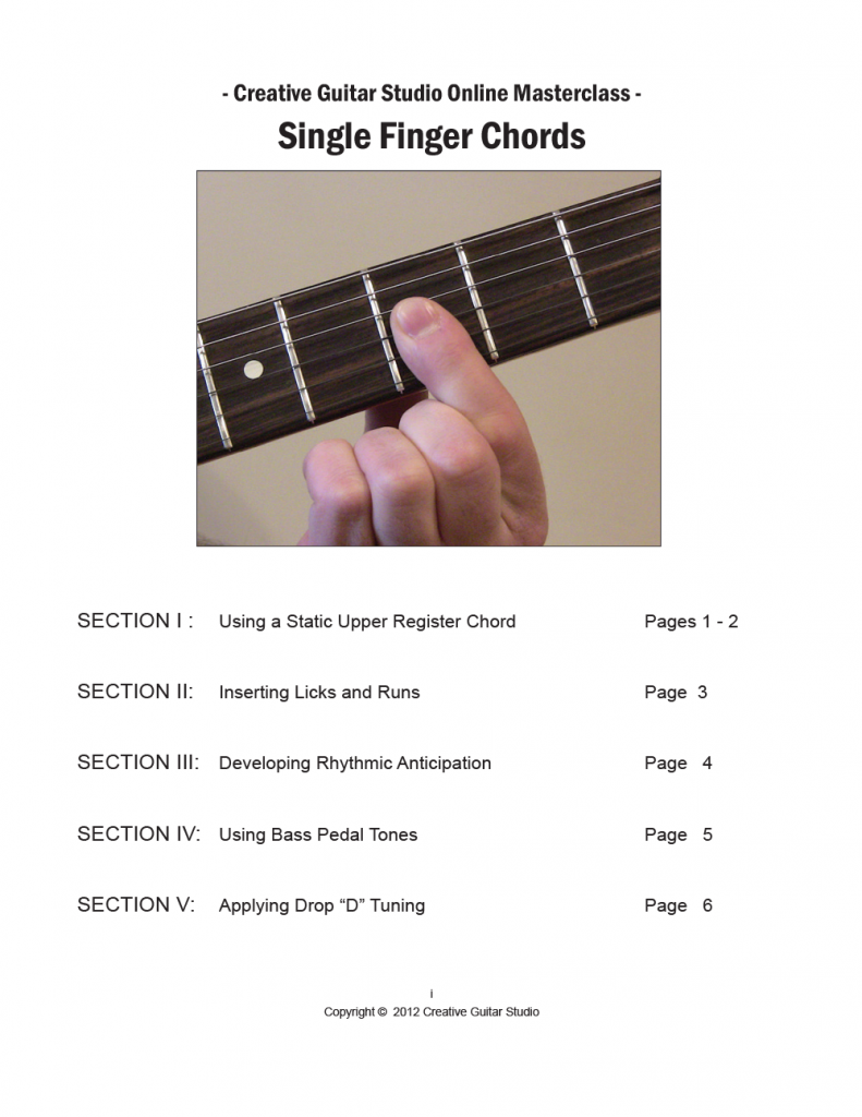 Single Finger Chords
