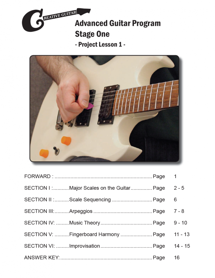 Advanced Guitar Program - Stage One – Lesson 1