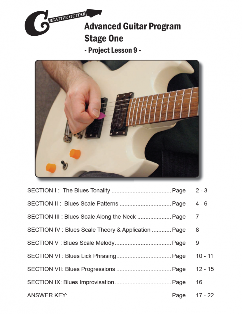 Advanced Guitar Program - Stage One – Lesson 9